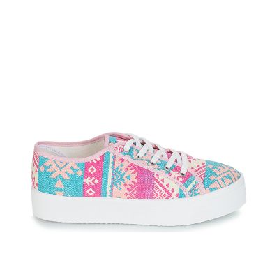 ESPADRILLES ANDRÉ FEMME TEXTILE BLEU ROSE